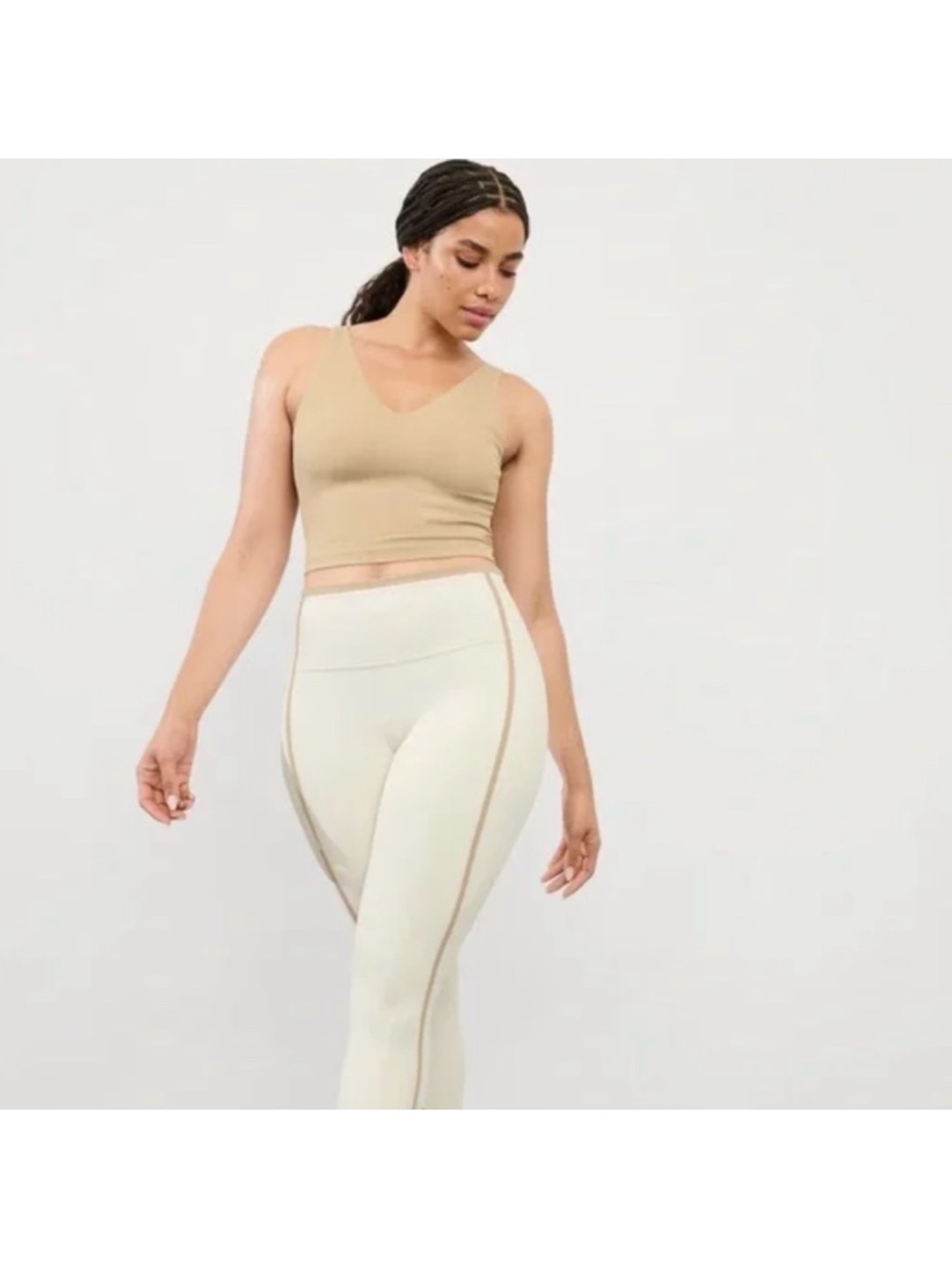 MINT! Athleta elation 7/8 Tight ultra HR high rise size XXS cream & mocha - Picture 3 of 7